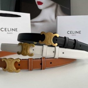 CELINE赛 琳凯旋门徽标金扣潮流腰带2.5cm CELINE赛 琳凯旋门徽标金扣潮流腰带2.5cm
