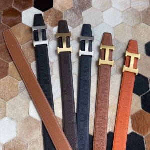 Hermes爱马仕 搭配H金色/银色金属焊点扣男士双面皮腰带38mm Hermes爱马仕 搭配H金色/银色金属焊点扣男士双面皮腰带38mm